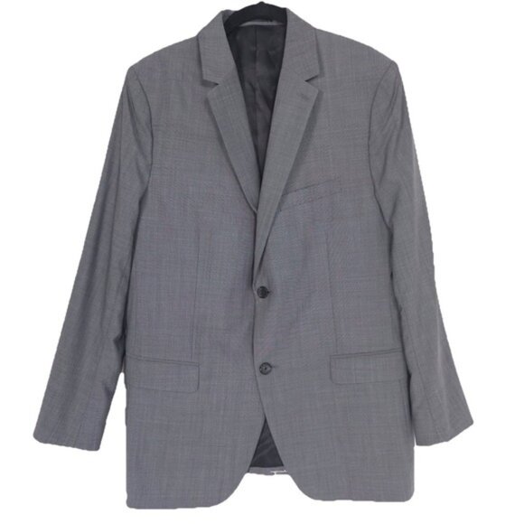 Theory Men's Blazer 44 R WELLAR IVOR 2Button VIGIN WOOL SILK Blend Gray E0171125 - Picture 1 of 10